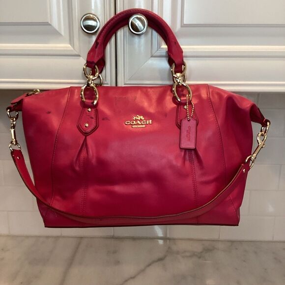 Coach Colette Leather Carryall Satchel - Picture 1 of 15